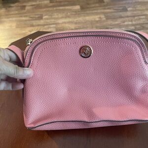 Anne Klein Pink Crossbody Bag with Pebbled Finish
